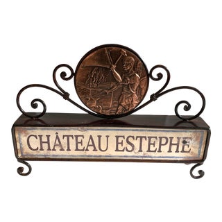Vintage French Chateau Sign For Sale