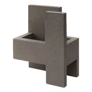 Natural Concrete Chandigarh IV Vase by Paolo Giordano for I-and-I Collection For Sale