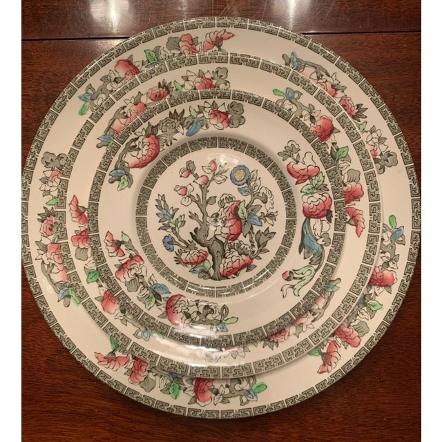 Gorgeous, large set of dinnerware in "Indian Tree" pattern. Includes (2) Dinner plates, (2) Salad Plates, (2) Bread...