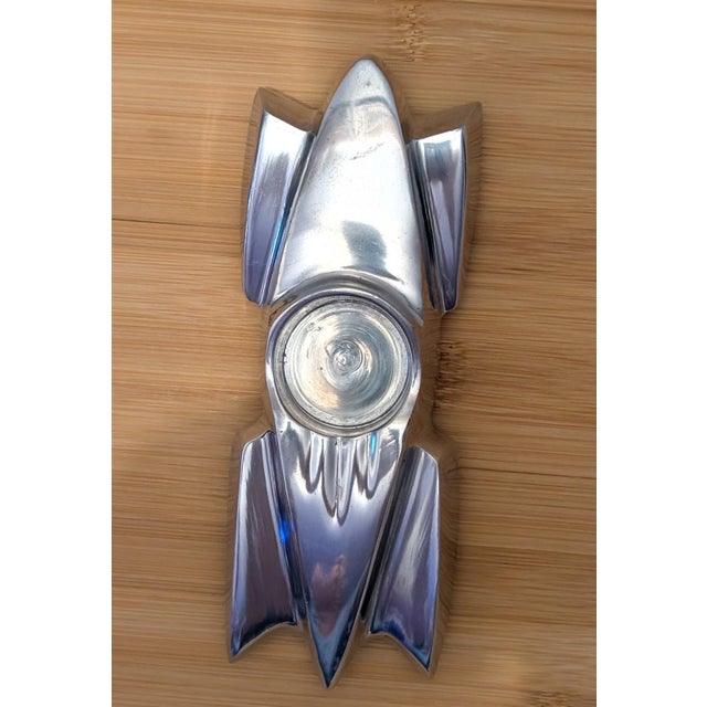 Metal Vintage Cast Aluminum Roadster Car Ashtray Candle Holder Mid-Century Art Deco "P" Mark For Sale - Image 7 of 13