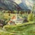 Alpine Landscape Oil Painting With Tyrolean Mountain Village For Sale - Image 4 of 8