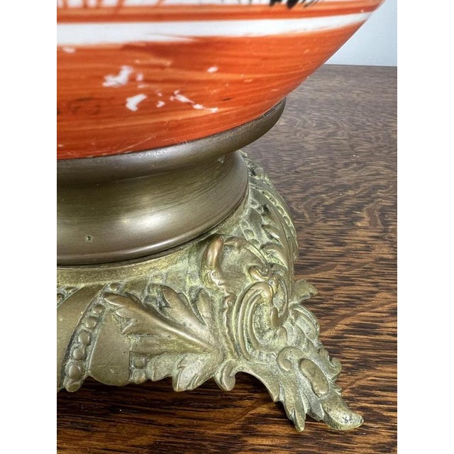 Vintage French Style Porcelain Urn with Brass Handles For Sale - Image 11 of 15