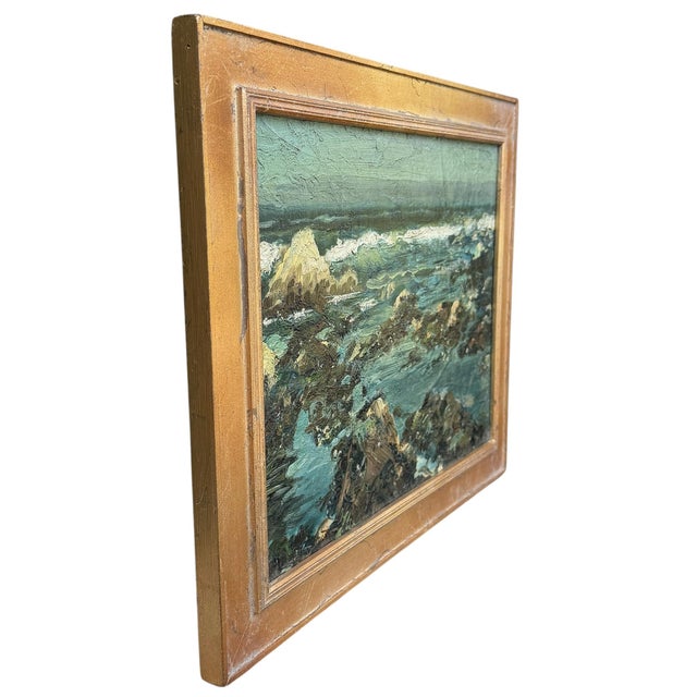 American Mid-20th Century American Seascape Oil Painting For Sale - Image 3 of 11
