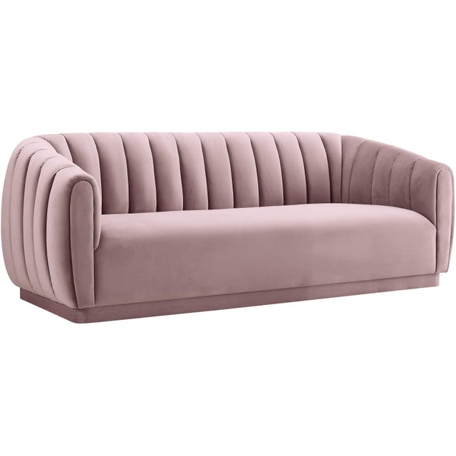 Arno Mauve Velvet Sofa Chairish