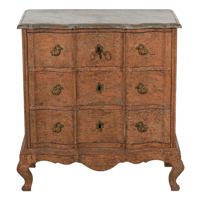 Scandinavian Chest in Original Paint, 1700s For Sale