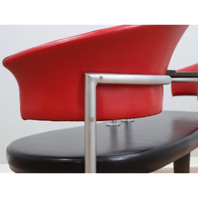 Postmodern Italian Black and Red Bench from Moroso, 1990s For Sale - Image 9 of 16