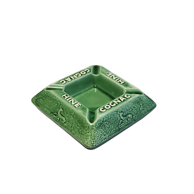 Superb vintage Hine Cognac pub ashtray with stag logo in excellent condition. Perfect mid century bar vibe, beautifully...