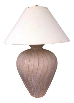 Large Vintage Pieri Cretions Earthenware Plaster Lamp