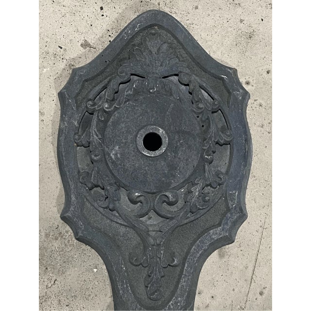 Victorian Antique Ornate Victorian Sconce Plate Base Part Single Arm For Sale - Image 3 of 4
