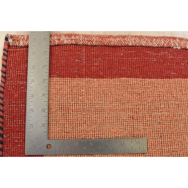 Gabbeh Rug 2’1” X 3′ Rust Wool Contemporary Hand-Knotted Carpet For Sale - Image 9 of 9