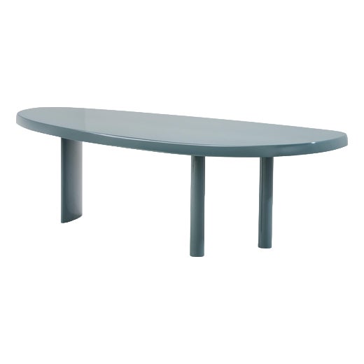 Freeform Table in Sage Green Lacquered Wood by Charlotte Perriand for Cassina For Sale