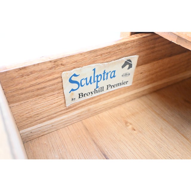 Broyhill Sculptra Mid-Century Modern Walnut Six Drawer Dresser | Newly Refinished For Sale - Image 16 of 16