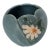 1940s Weller Art Deco Pottery Blue Daisy Art Vase For Sale