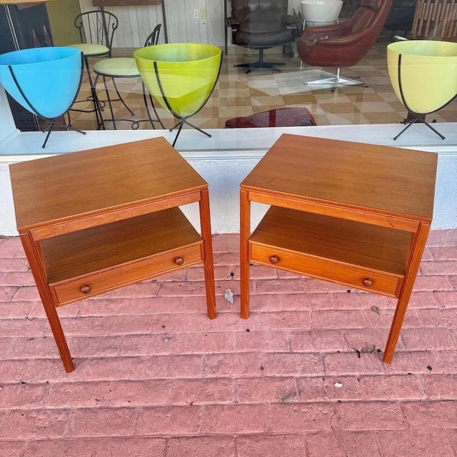 Wood Engström & Myrstrand Side Tables, Tingströms, Sweden, 1960s For Sale - Image 7 of 9