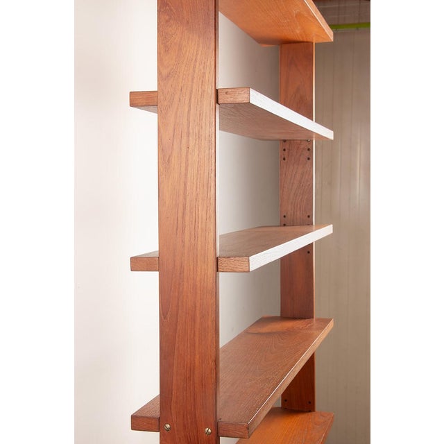 Large Danish Mobile and Modular Shelf in Teak by H. Brockmann Petersen, 1960s For Sale - Image 11 of 17