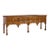 Baker Furniture Jacobean Style Oak, Burlwood and Brass Console Table Credenza For Sale