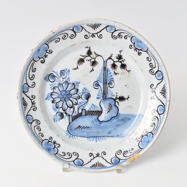 Ceramic Plate from Delftware, 1700s For Sale - Image 7 of 9
