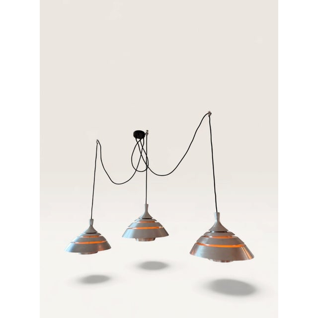 1960s Aluminum Pendant Light in the style of Hans-Agne Jakobsson, 1960s For Sale - Image 5 of 11