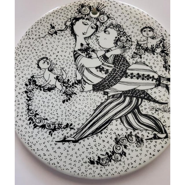1960s 1960s Bjorn Wiinblad Ceramic Wall Plaque "Marts Victoire" Denmark - March For Sale - Image 5 of 13