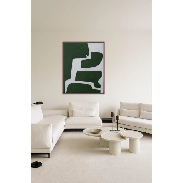 Early 21st Century Bodasca, Green Organic Abstract 4, 2025, Canvas For Sale - Image 5 of 10