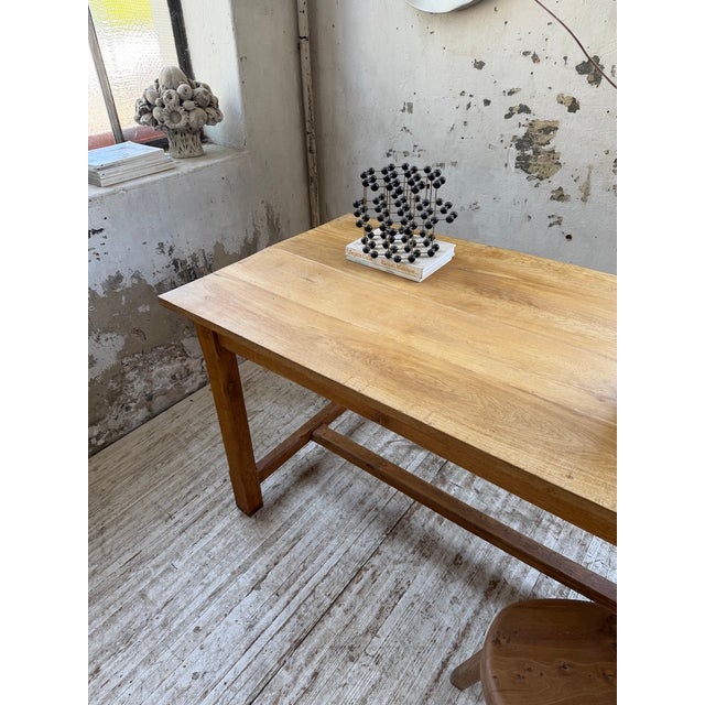 Golden Oak Farmhouse Table, 1970s For Sale - Image 16 of 18