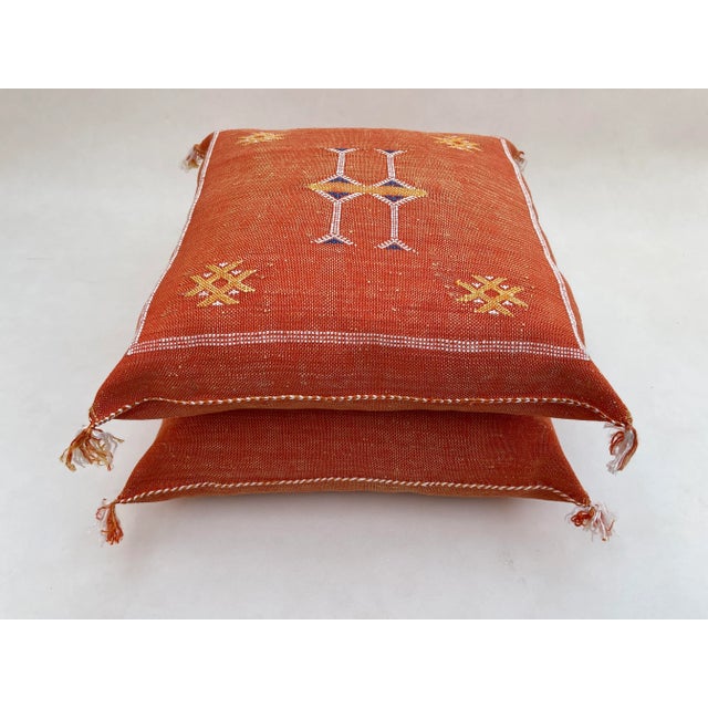 Art Deco Cactus Sabra Silk Pillow Cover For Sale - Image 3 of 9