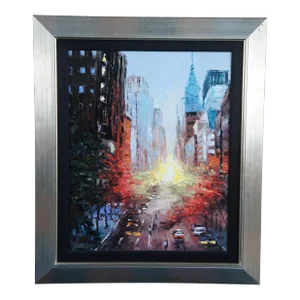 Elena Bond Forever New York Impressionist Cityscape Street Scene Giclee 42"
