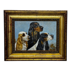 The Faithful Companions – Trio of Cocker Spaniels, Oil Painting in the Manner of Maud Alice Earl