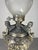 Antique Pewter Angel Lamp with Pleated Glass For Sale - Image 8 of 18