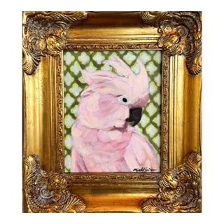 “Marvin” an Original Ornately Framed Feathered Friend by Michelle Heimann. For Sale