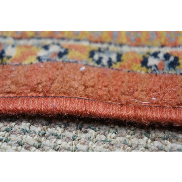 Vintage Belgian Oriental 100% Wool Floral Rug Runner Carpet Mat 46" X 65" For Sale - Image 11 of 13