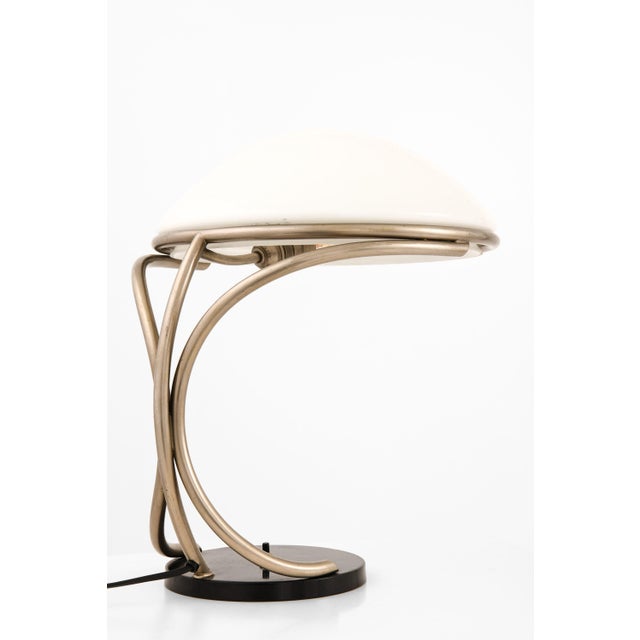 Art Deco Table Lamp in Glass and Pewter, 1930s For Sale - Image 3 of 8