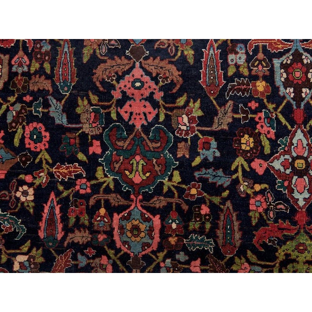 Textile Antique Middle Eastern Mashad Rug, 1890s For Sale - Image 7 of 9