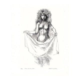 1960s Flora Female Nude Etching For Sale