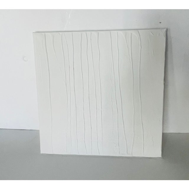 1970s Minimalist Abstract Plaster Wall Art by Elia Vertical Rain For Sale - Image 4 of 4