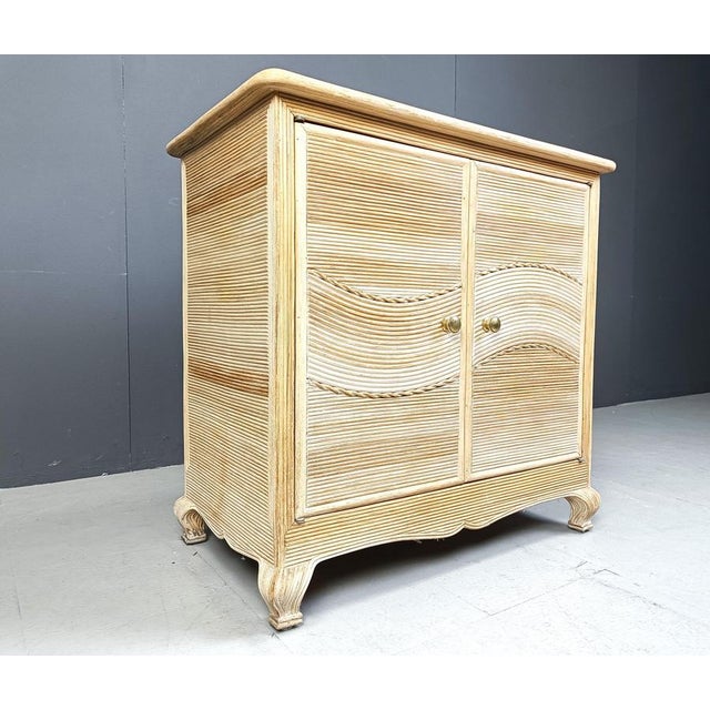 Boho Chic Vintage Pencil Reed Cabinet, 1970s For Sale - Image 3 of 8