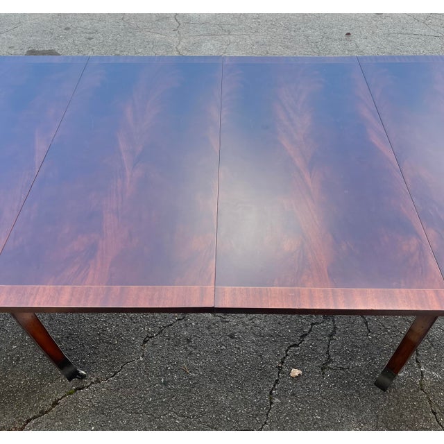Late 20th Century Regency Style Flame Mahogany Dining Table Attributed to Maitland-Smith For Sale - Image 11 of 18