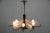 Art Deco Chandelier in Chrome, Wood and Sandblasted Glass, 1940s For Sale - Image 9 of 13