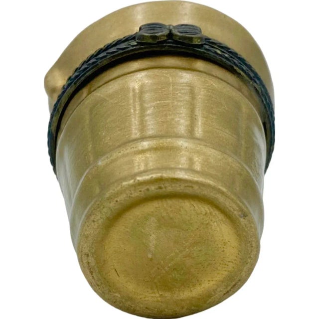 Yellow Late 20th Century Vintage Champagne Bottle Bucket Box Miniature For Sale - Image 8 of 12