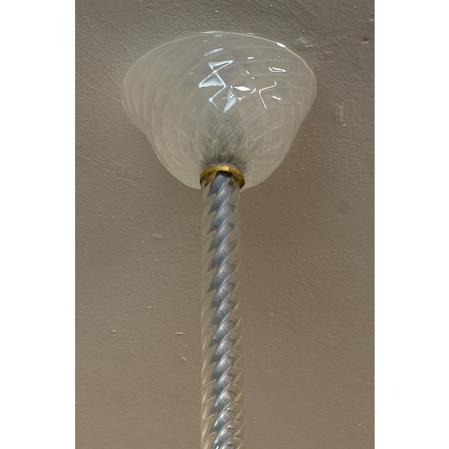 Vintage Art Deco Chandelier in Murano Blown Glass, 1930s For Sale - Image 4 of 13