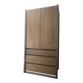 Modern Matera Walnut Armoire For Sale