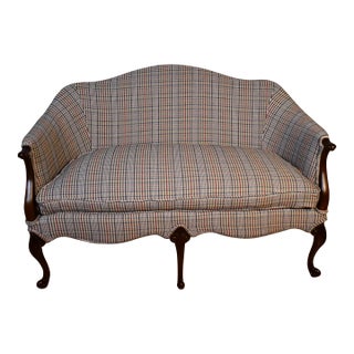 Hickory Chair Since 1911 French Mahogany Spring-Seat Loveseat / Settee For Sale
