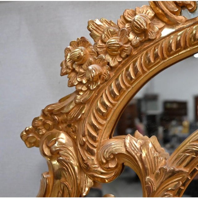 Wood Regency Style Mirror, 1950s For Sale - Image 7 of 18