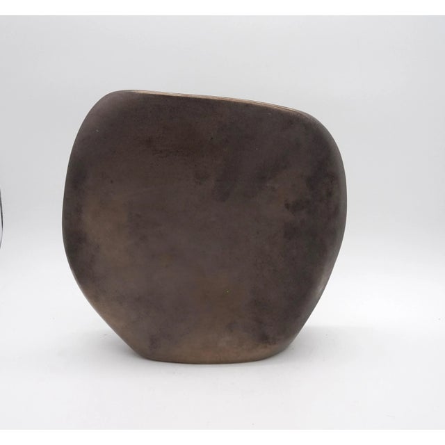 Free-Form Antracite Glazed Ceramic Vase by Max Idlas, 1970s For Sale - Image 11 of 16