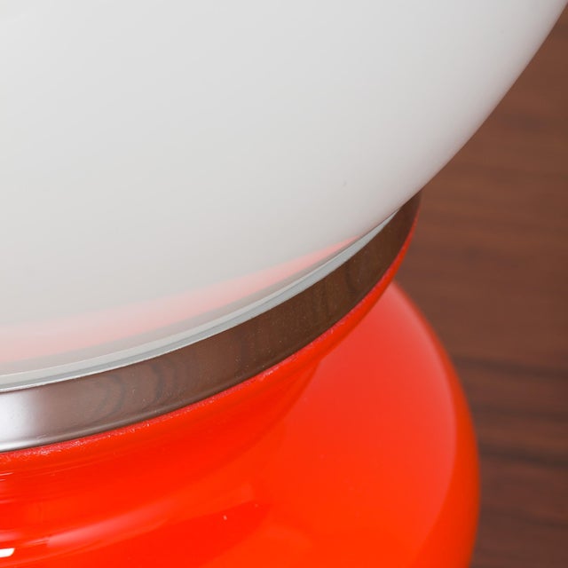Glass Space Age Italian Murano Glass Table Lamp from AV Mazzega, Italy, 1970s For Sale - Image 7 of 12
