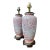 Vintage Frederick Cooper Chicago Patterned Porcelain Table Lamps, Pair For Sale