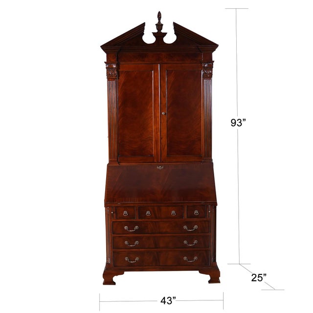 Inspired by an antique desk and bookcase this Large Mahogany Secretary Desk from Niagara Furniture is impressive in both...