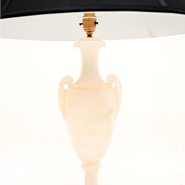 1930s Large Antique Italian Alabaster Table Lamps, 1930, Set of 2 For Sale - Image 5 of 11