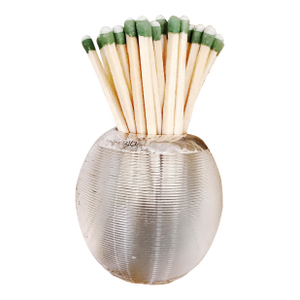 1902 English Sterling Silver and Glass Match Striker