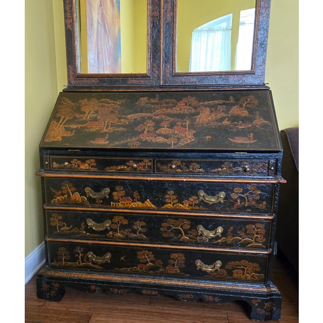 This Maitland Smith secretary is an absolutely stunning statement piece that features an embossed deep rich finish, with...